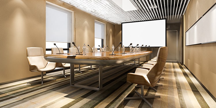 Modern office huddle room