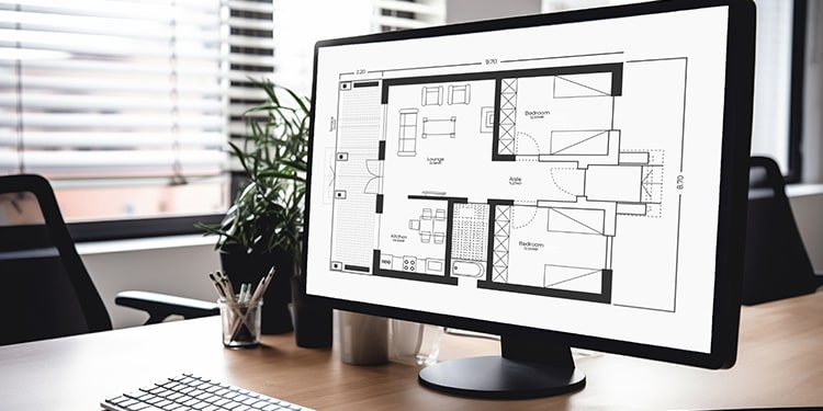 Modern open office layout